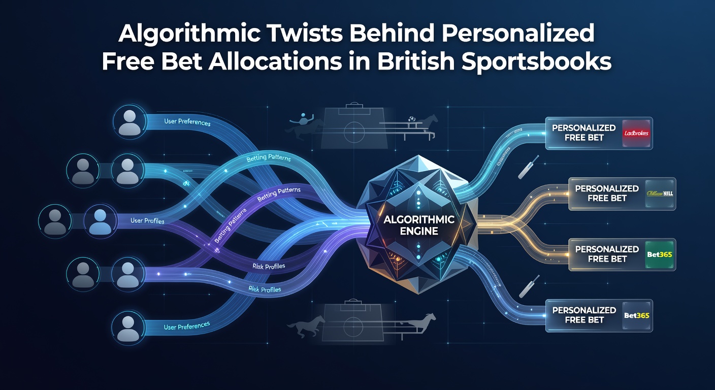 Data visualization showing algorithmic models analyzing betting patterns for personalized free bet offers in UK sportsbooks