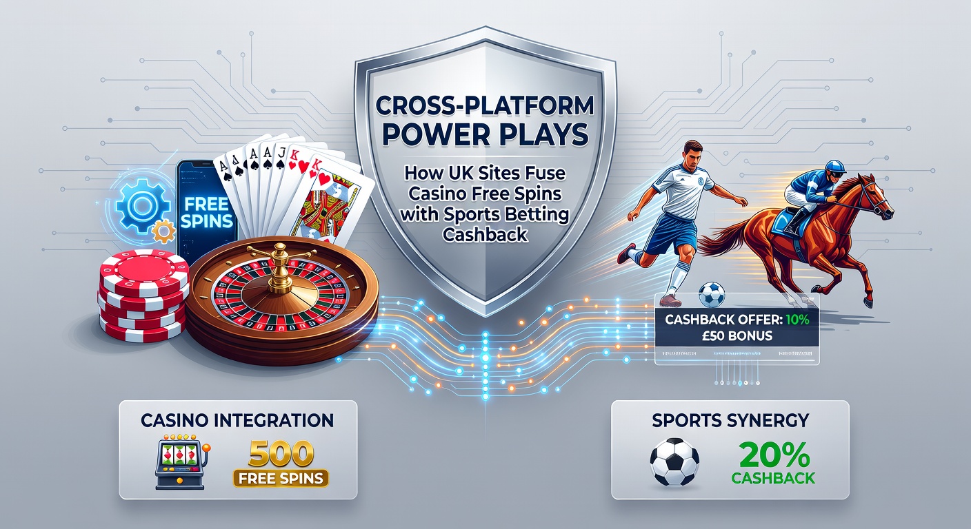 Infographic illustrating cash flow from sports losses to casino spins in a hybrid UK gambling promotion