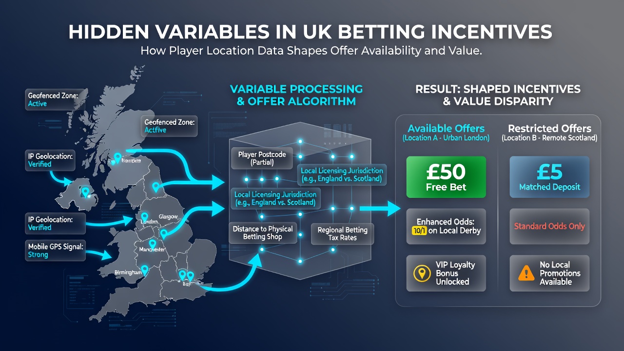 Dashboard screenshot illustrating location-based bonus adjustments with regional data points