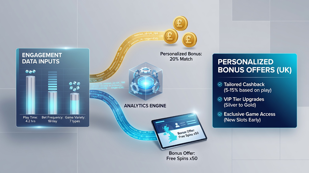 Illustration of data-driven bonus personalization workflow for UK online gamblers