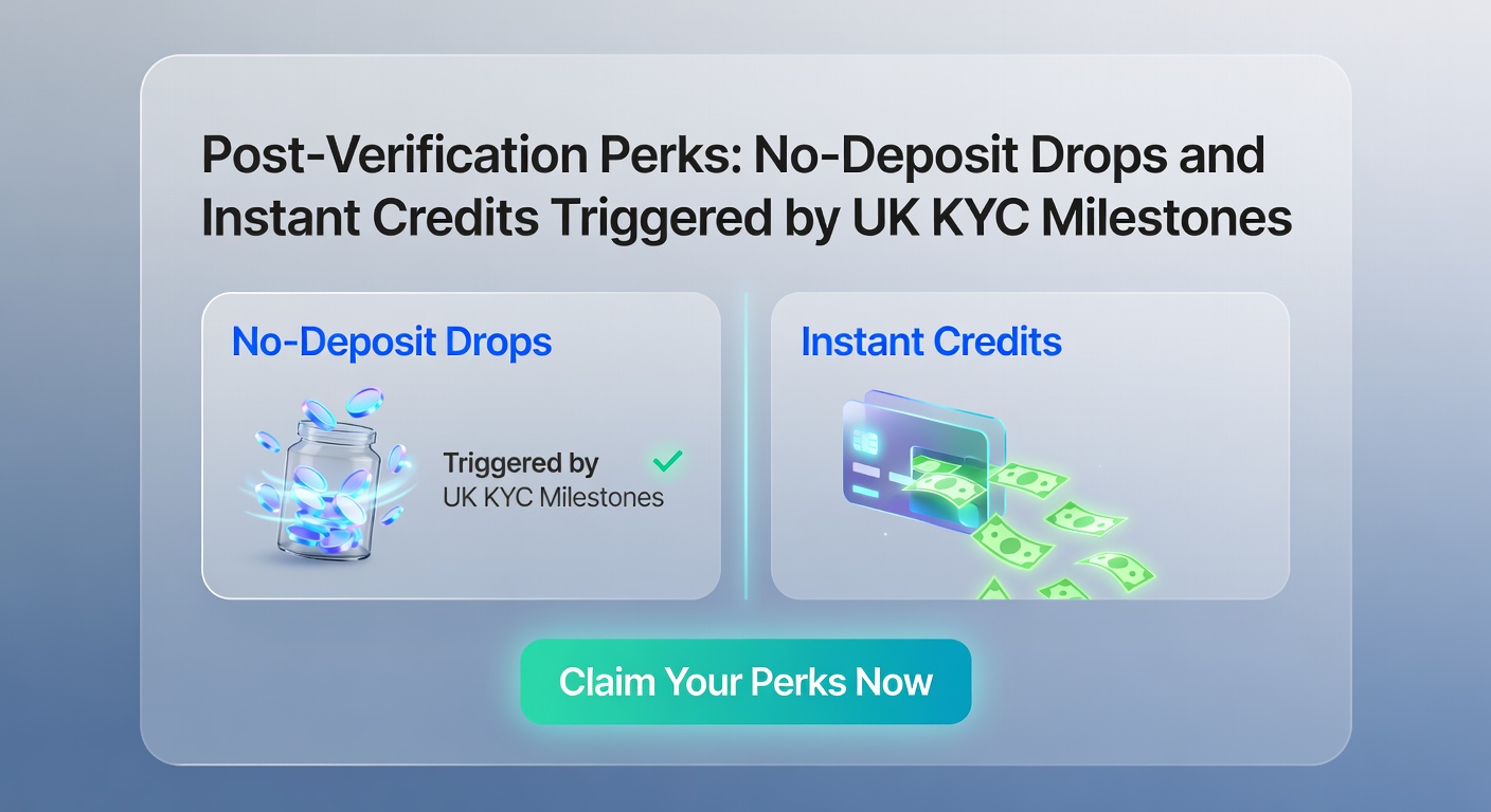Screenshot showing a post-KYC verification bonus notification on a UK betting app, highlighting instant free credits awarded after document upload confirmation