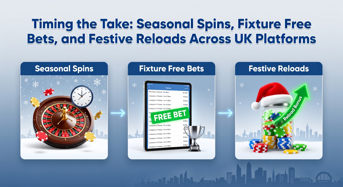 Vibrant calendar overlay on casino slots and sports betting interfaces highlighting seasonal promotions across UK gambling sites