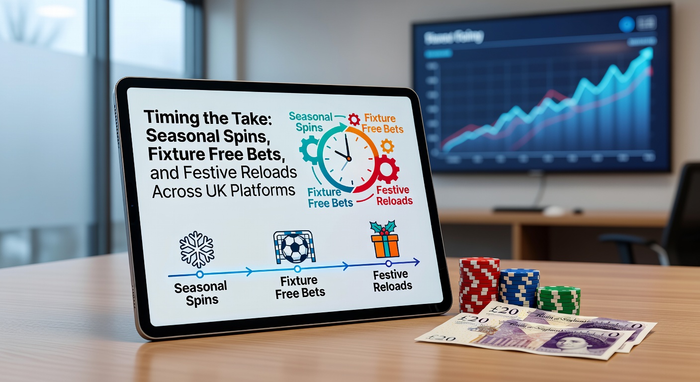 Sports fixture calendar with overlaid free bet icons and festive bonus banners on UK betting apps