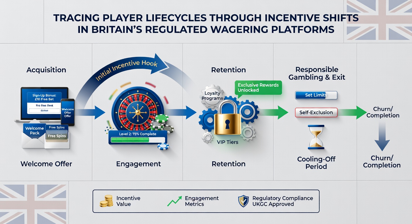 Chart illustrating incentive type transitions over player tenure in regulated betting environments